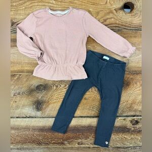 Noppies Dusty Pink Ribbed Outfit